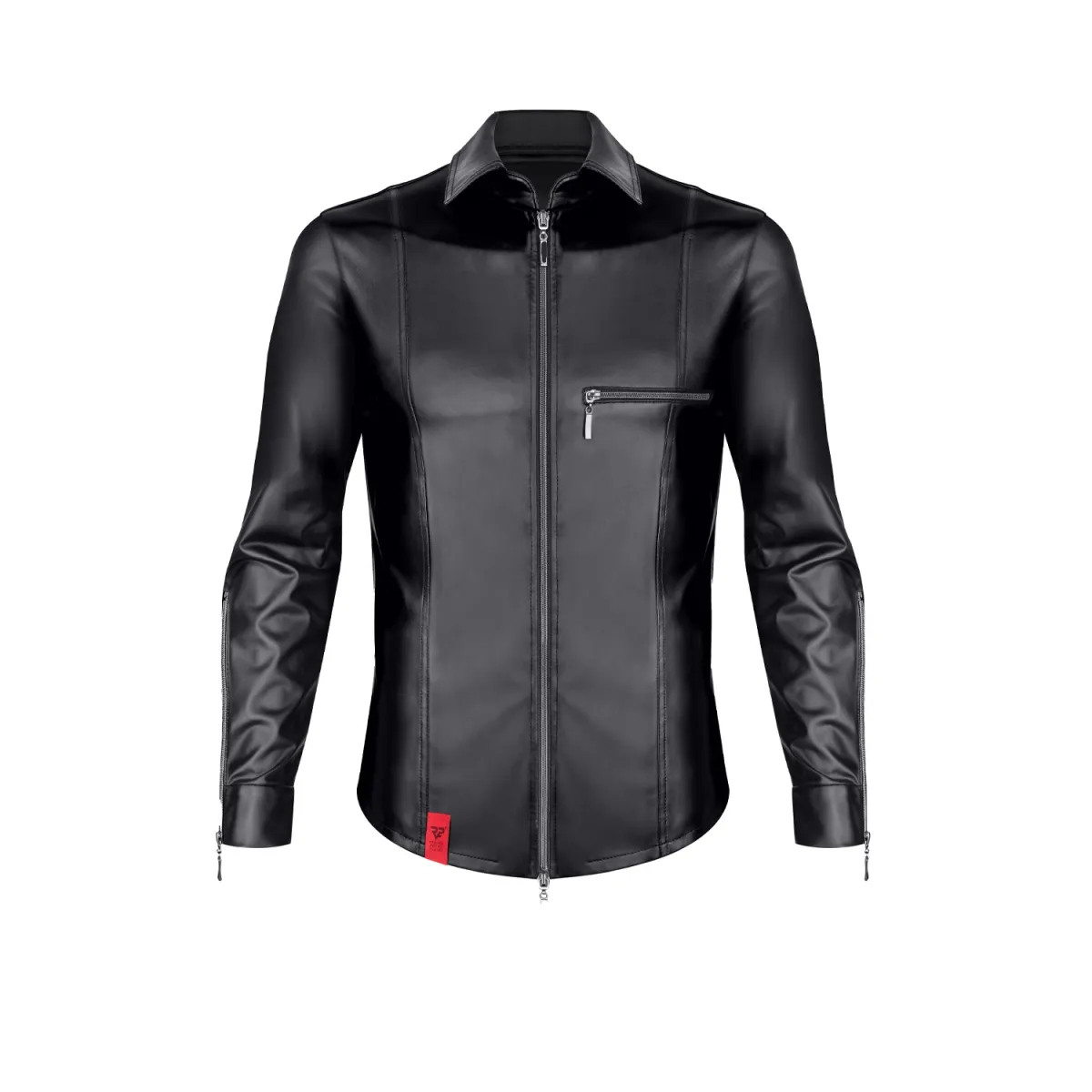 Langarm Herren Shirt RMPasquale001 schwarz von Regnes Fetish PLanet | Fesselliebe.de