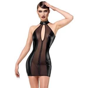 F370 Luxuria Crystal Sheer Minikleid von Noir Handmade
