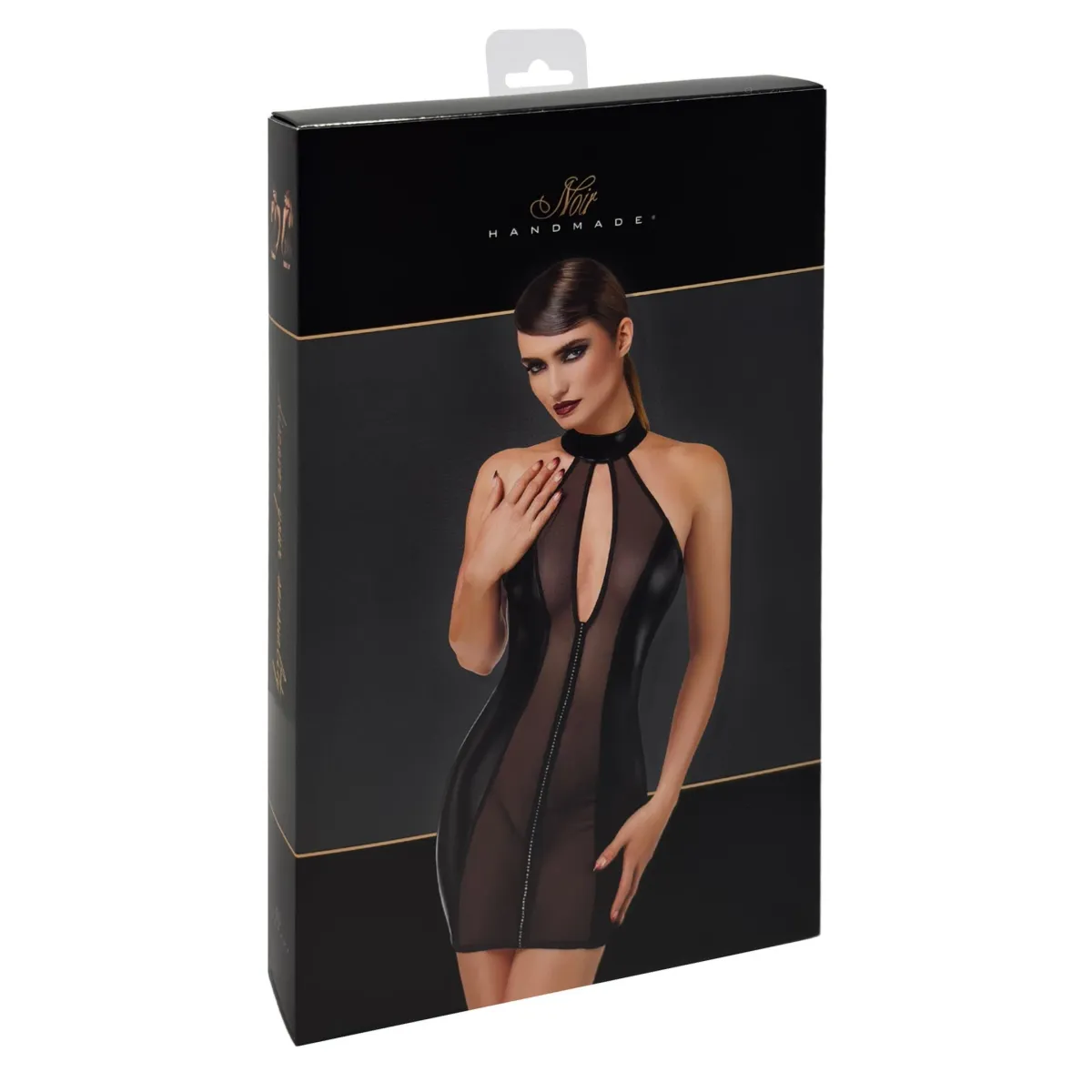 F370 Luxuria Crystal Sheer Minikleid von Noir Handmade | Fesselliebe.de