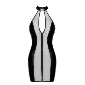 F370 Luxuria Crystal Sheer Minikleid von Noir Handmade