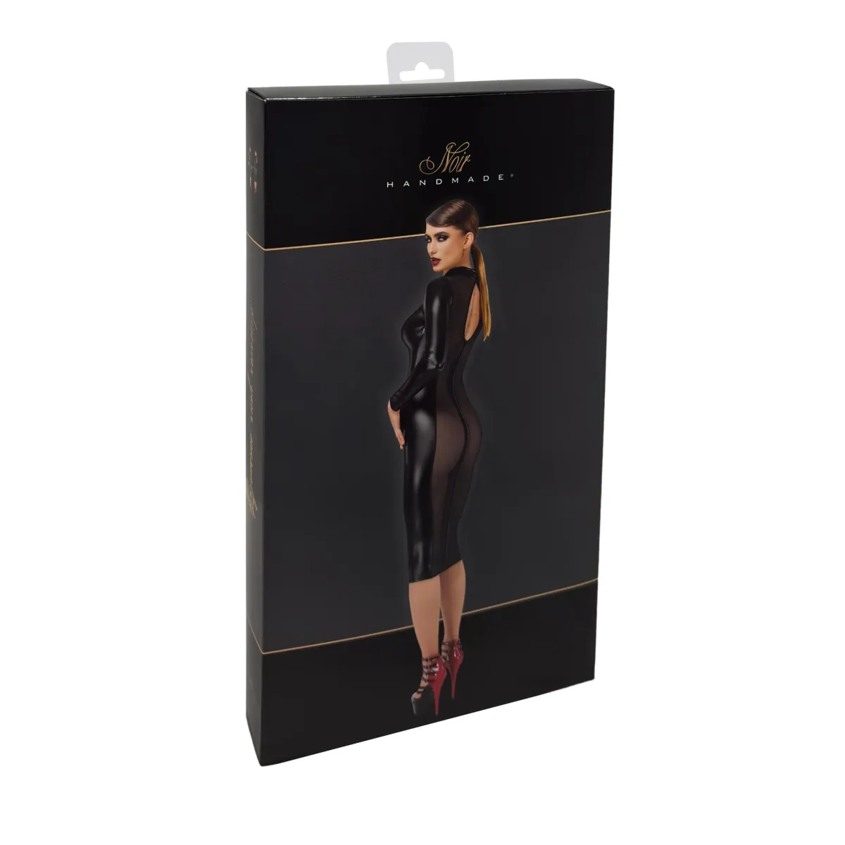 F371 Luxuria Crystal Sheer Midikleid von Noir Handmade | Fesselliebe.de