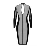 F371 Luxuria Crystal Sheer Midikleid von Noir Handmade | Fesselliebe.de