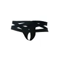 Schwarzer Cross String mit Netz RAV105 von Cut4Men