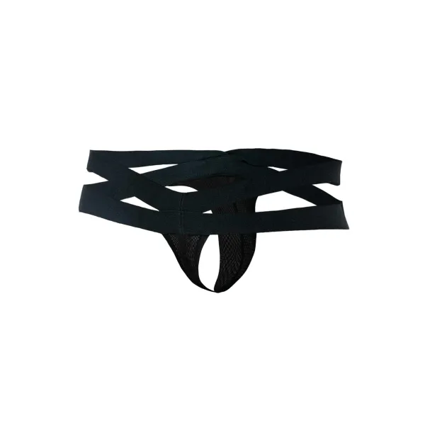 Schwarzer Cross String mit Netz RAV105 von Cut4Men | Fesselliebe.de
