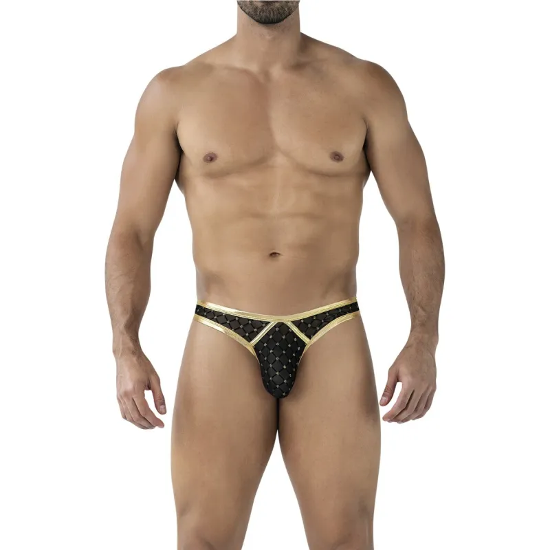 Schwarz/goldner String mit Netz RAV111 von Cut4Men | Fesselliebe.de