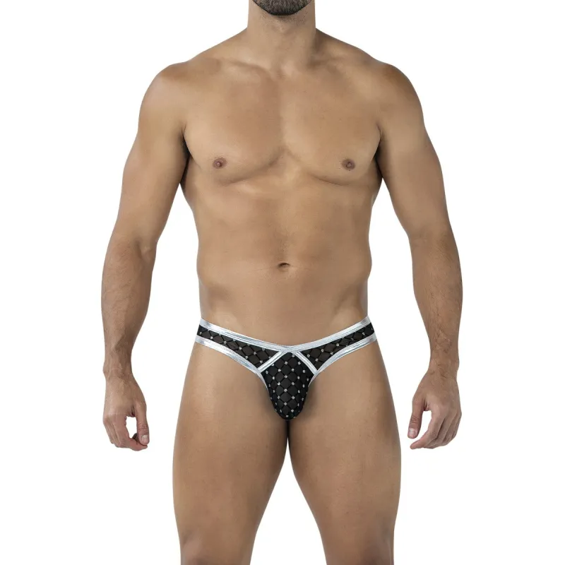 Schwarz/silberner String mit Netz RAV112 von Cut4Men | Fesselliebe.de
