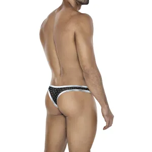 Schwarz/silberner String mit Netz RAV112 von Cut4Men