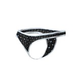 Schwarz/silberner String mit Netz RAV112 von Cut4Men | Fesselliebe.de