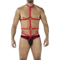 Schwarz/roter Body-Harness RAV114 von Cut4Men