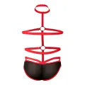 Schwarz/roter Body-Harness RAV114 von Cut4Men