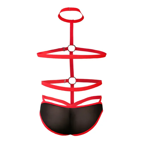 Schwarz/roter Body-Harness RAV114 von Cut4Men | Fesselliebe.de