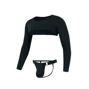 Schwarzes Jockstrap-Set RAV117 von Cut4Men