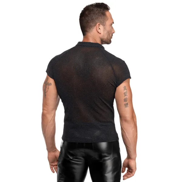 Feinnetz Polo-Shirt H082 von Noir Handmade Kink Royal Collection | Fesselliebe.de