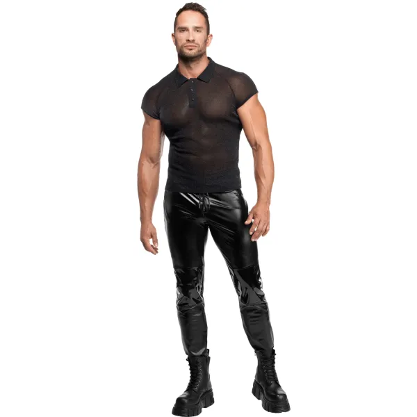 Feinnetz Polo-Shirt H082 von Noir Handmade Kink Royal Collection | Fesselliebe.de