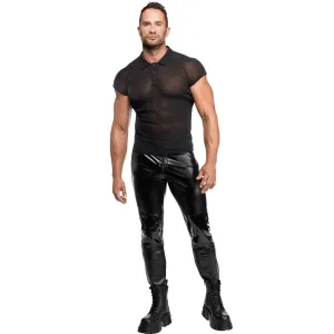 Feinnetz Polo-Shirt H082 von Noir Handmade Kink Royal Collection