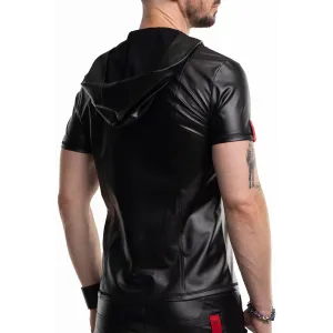 Herren Kapuzen T-Shirt RMEttore001 schwarz von Regnes Fetish Planet