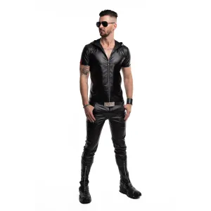 Herren Kapuzen T-Shirt RMEttore001 schwarz von Regnes Fetish Planet