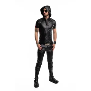 Herren Kapuzen T-Shirt RMEttore001 schwarz von Regnes Fetish Planet