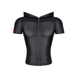 Herren Kapuzen T-Shirt RMEttore001 schwarz von Regnes Fetish Planet | Fesselliebe.de