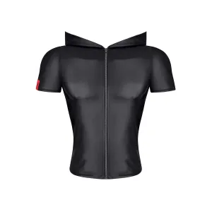 Herren Kapuzen T-Shirt RMEttore001 schwarz von Regnes Fetish Planet