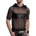 Herren Kaputzen T-Shirt RMIvo001 schwarz von Regnes Festish Planet