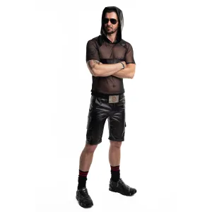 Herren Kaputzen T-Shirt RMIvo001 schwarz von Regnes Festish Planet