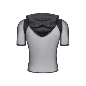 Herren Kaputzen T-Shirt RMIvo001 schwarz von Regnes Festish Planet