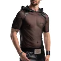 Herren Kaputzen T-Shirt RMTito001 schwarz von Regnes Festish Planet