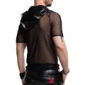Herren Kaputzen T-Shirt RMTito001 schwarz von Regnes Festish Planet
