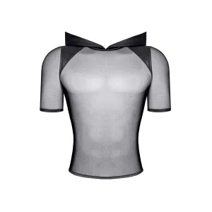 Herren Kaputzen T-Shirt RMTito001 schwarz von Regnes Festish Planet