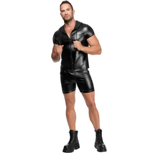 Herren Kapuzen Hemd H085 von Noir Handmade Kink Royal Collection