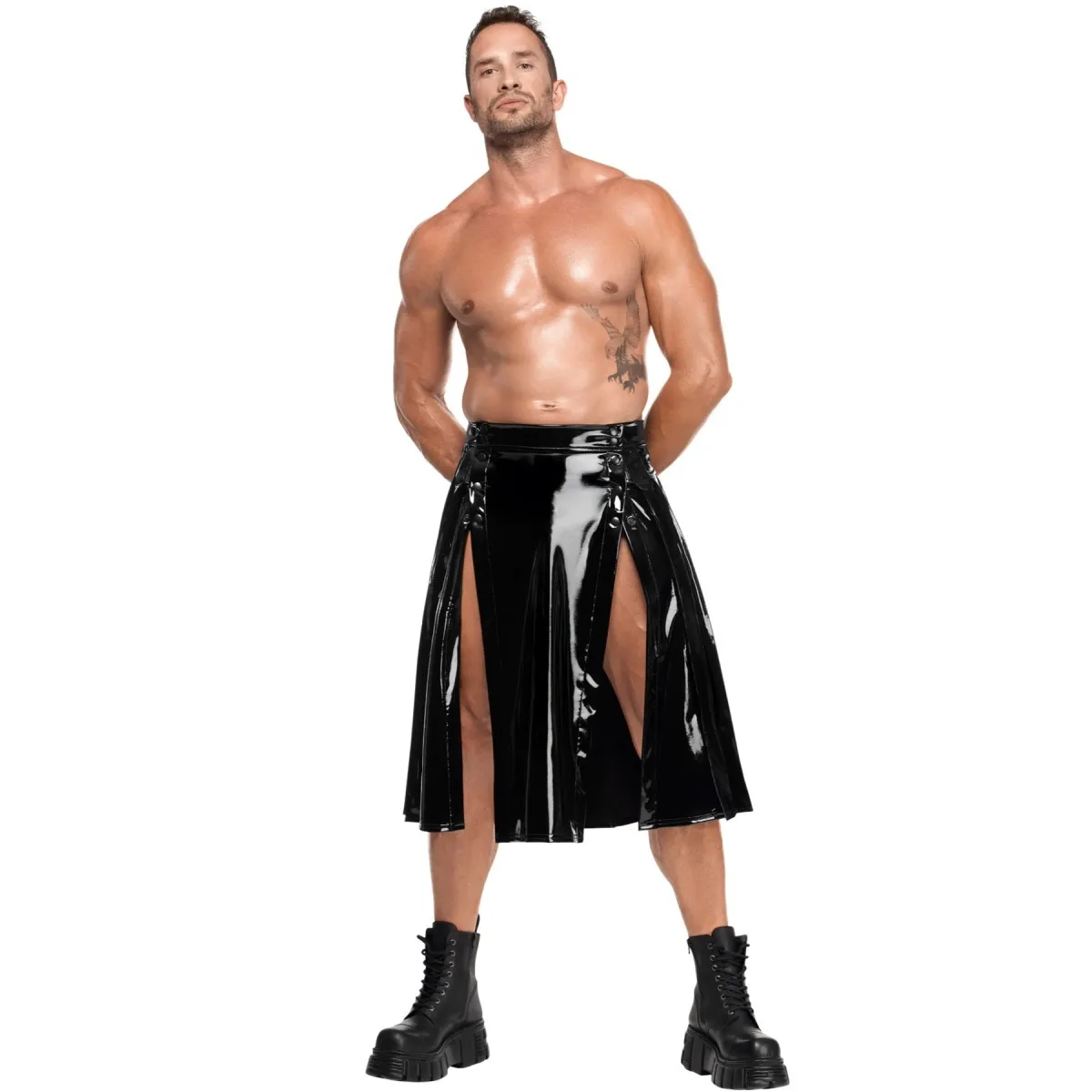 Langer Herren Lack Rock Empire H091 by Noir Handmade Kink Royal Collection | Fesselliebe.de