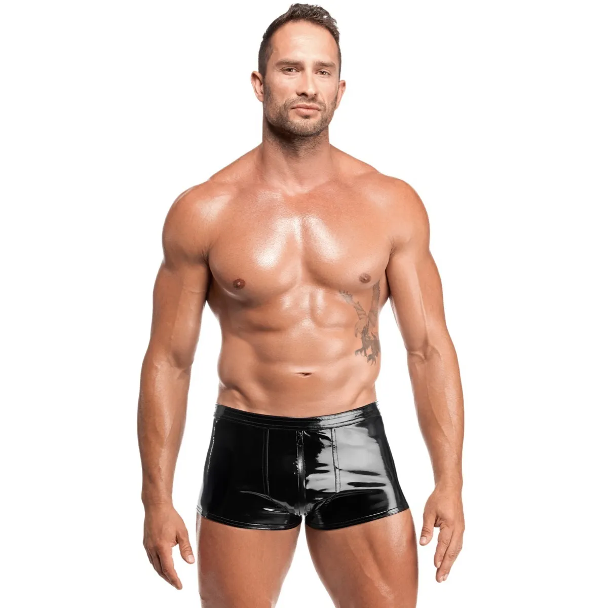 Schwarze Lack Shorts Voltage H095 von Noir Handmade Kink Royal Collection | Fesselliebe.de
