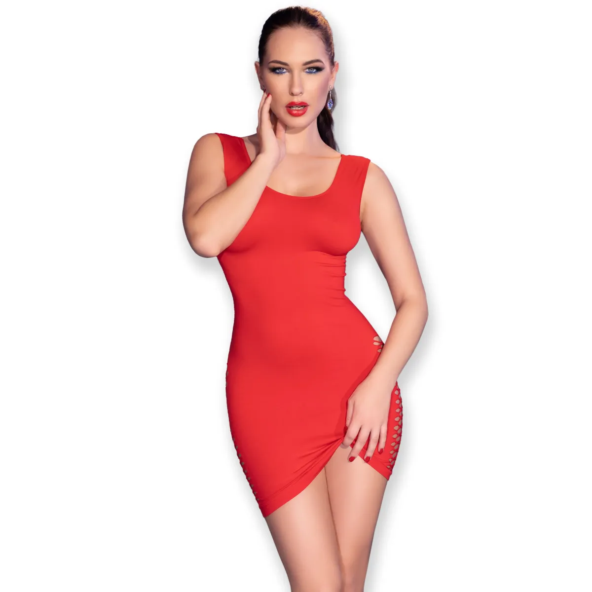 Nahtloses Minikleid Cr4622 Rot von Chilirose | Fesselliebe.de