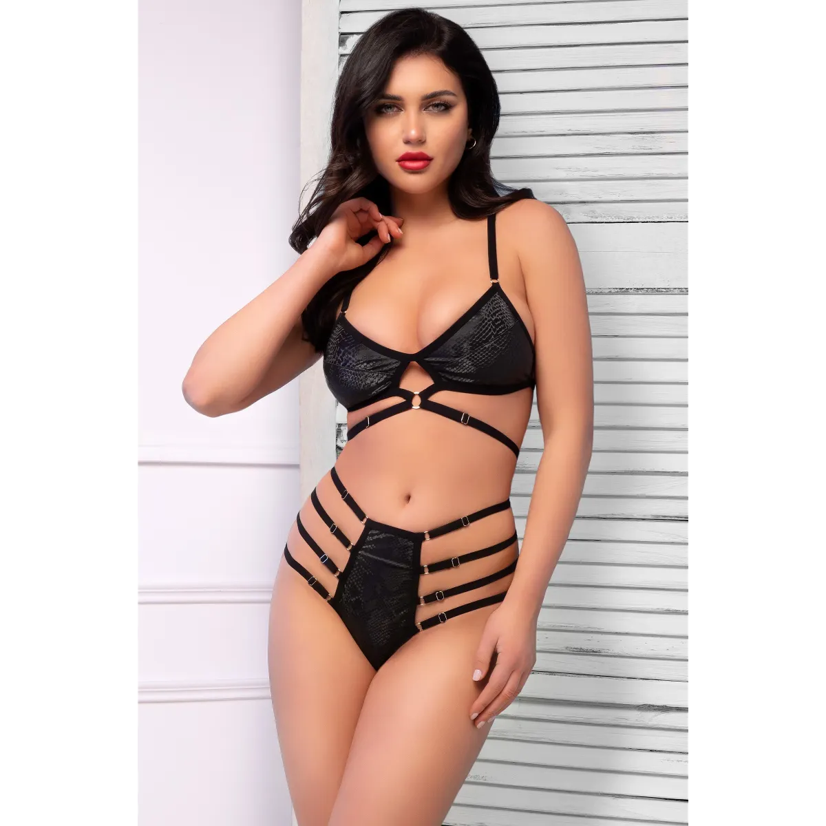 Snake-Set Cr4637 Schwarz von Chilirose | Fesselliebe.de