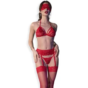 Spitzen-Set Cr4467 Rot von Chilirose