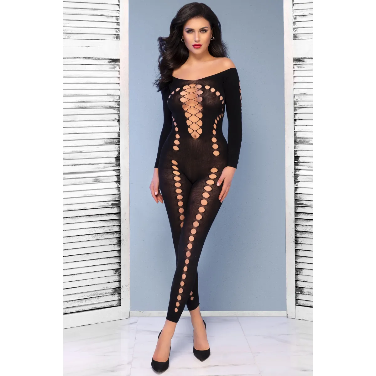 Bodystocking Cr4646 Schwarz von Chilirose | Fesselliebe.de