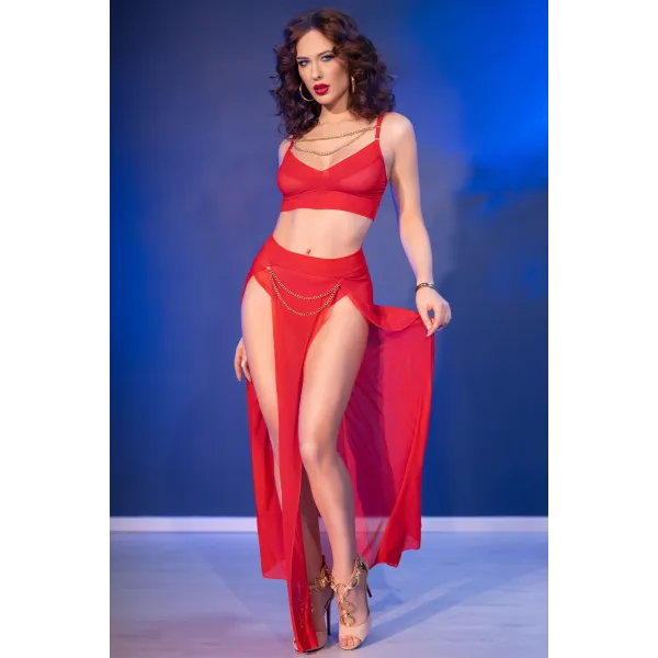 Top + Rock In Rot Cr4850 von Chilirose | Fesselliebe.de