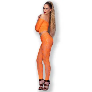 Top + Leggings Cr4661 Orange von Chilirose