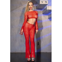 Top + Hose Cr4648 Rot von Chilirose | Fesselliebe.de
