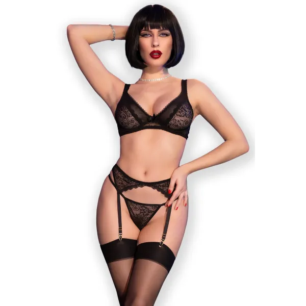 Spitzen-Set Cr4692 Schwarz von Chilirose | Fesselliebe.de