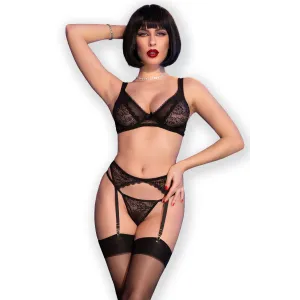 Spitzen-Set Cr4692 Schwarz von Chilirose