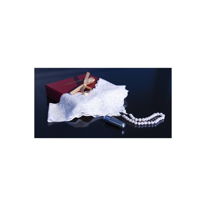 Perlenstring Weiss + Minivibrator Cr4395 von Chilirose | Fesselliebe.de