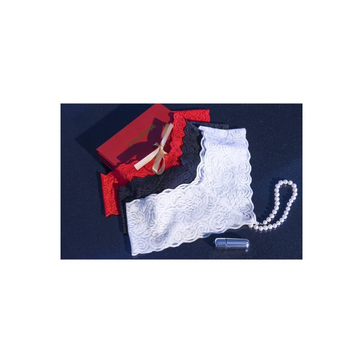 Perlenstring Weiss + Minivibrator Cr4395 von Chilirose | Fesselliebe.de