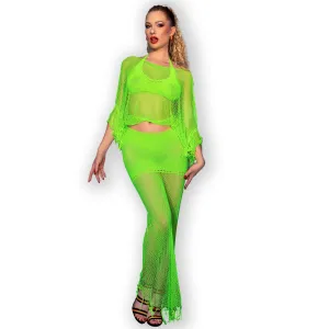 Lingerie-Set Cr4666 Neongrün von Chilirose