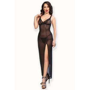 Langes Babydoll Cr4723 Schwarz von Chilirose