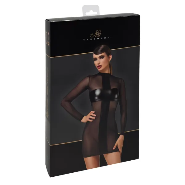 F369 Crossfire Netz und Wetlook Minikleid von Noir Handmade | Fesselliebe.de