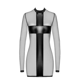 ♥ F369 Crossfire Netz und Wetlook Minikleid von Noir Handmade ♥
