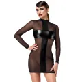 ♥ F369 Crossfire Netz und Wetlook Minikleid von Noir Handmade ♥