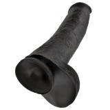 Realistischer Dildo mit Hoden 38 cm Schwarz von King Cock